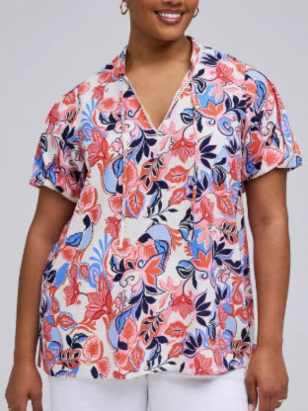 NWT Torrid Belle Isle Balloon Sleeve Blouse, Size 2